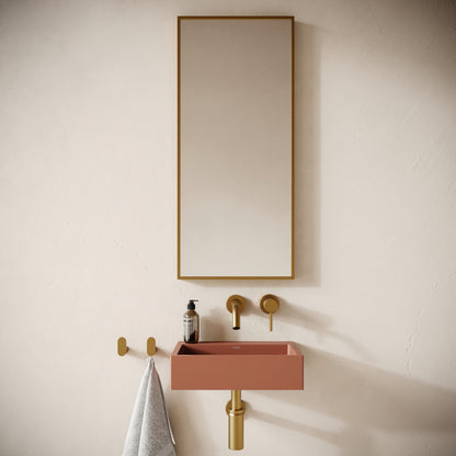 Sostanza Terracotta Concrete Wall Hung Basin 400mm