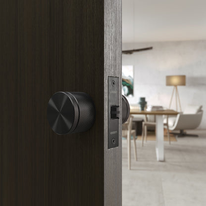 Spectre Knurled Brushed Black Internal Door Handle