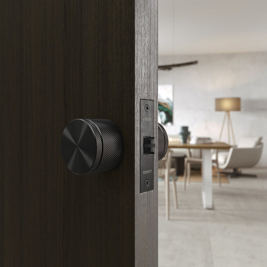 Spectre Knurled Brushed Black Internal Door Handle