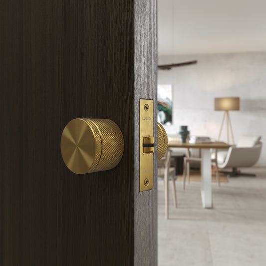 Spectre Knurled Brushed Gold Internal Door Handle
