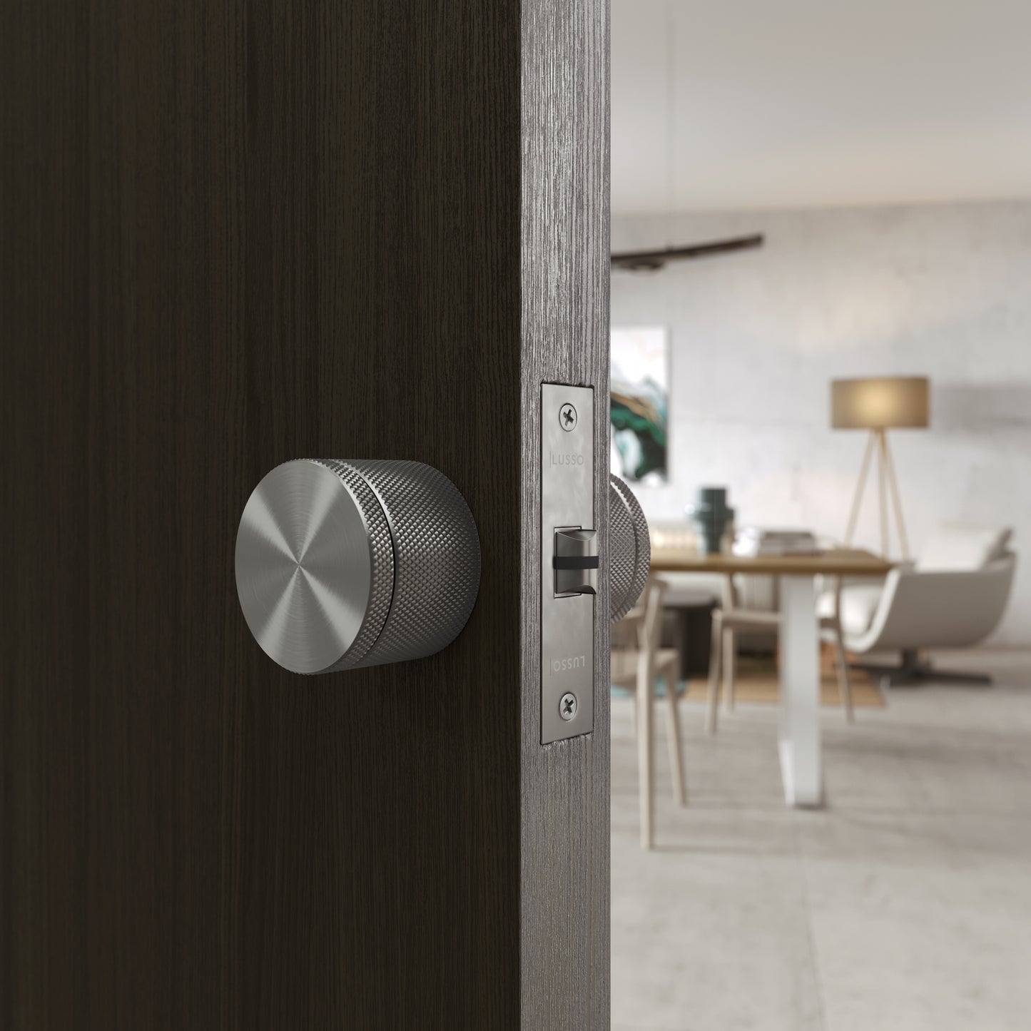 Spectre Knurled Brushed Stainless Internal Door Handles