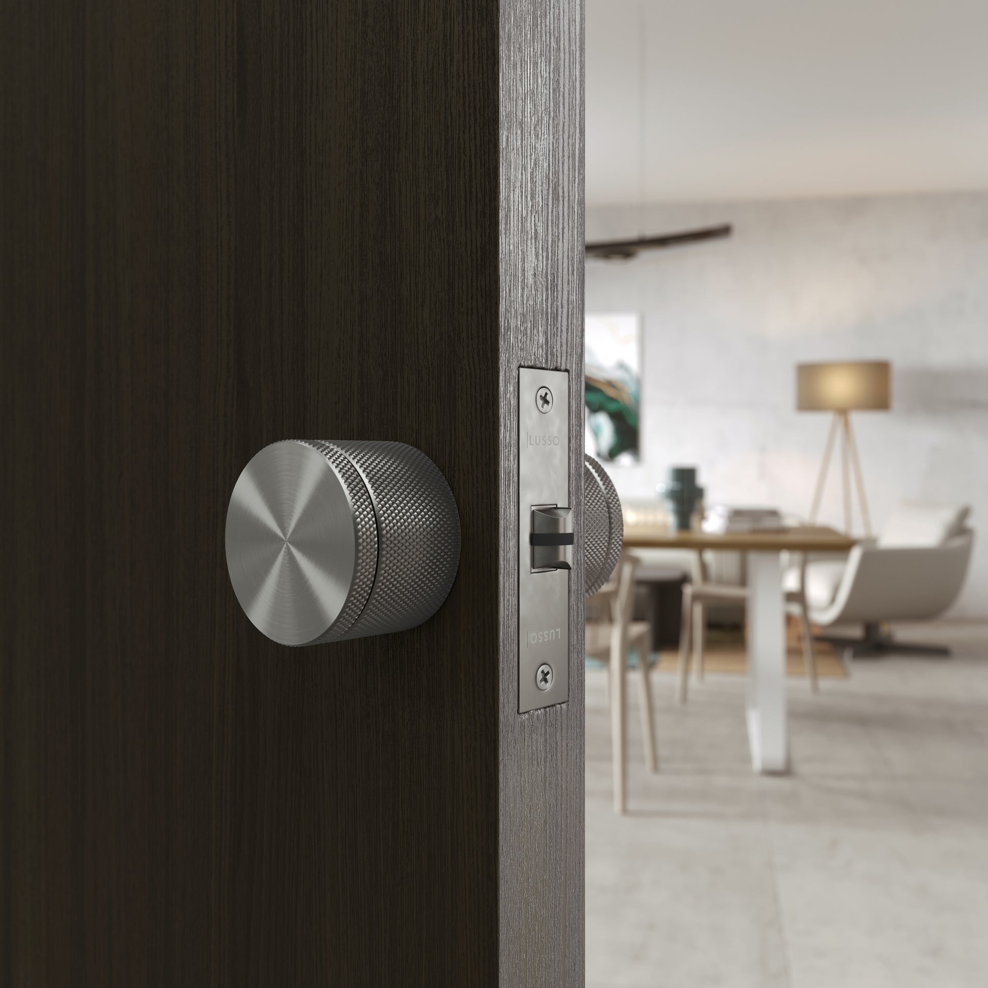 Spectre Knurled Brushed Stainless Internal Door Handles