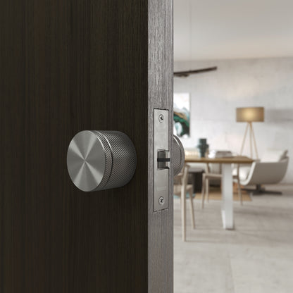 Spectre Knurled Brushed Stainless Internal Door Handles