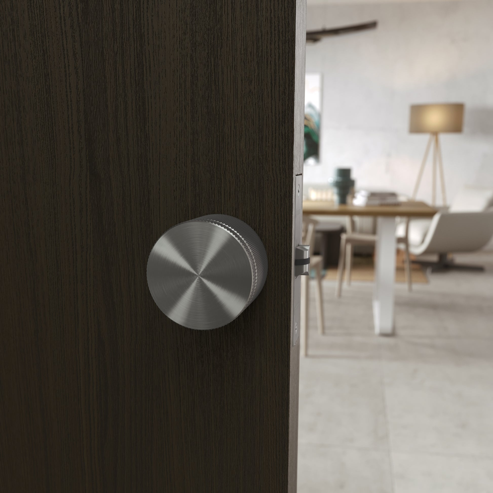 Spectre Knurled Brushed Stainless Internal Door Handles