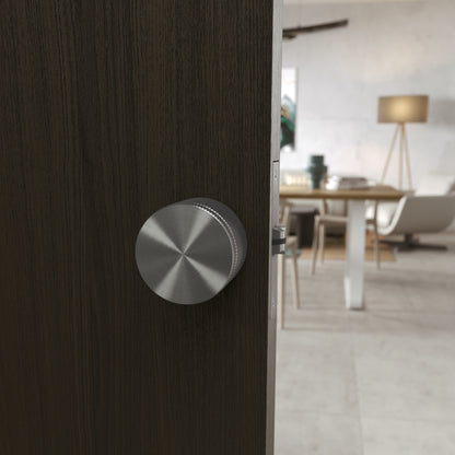 Spectre Knurled Brushed Stainless Internal Door Handles