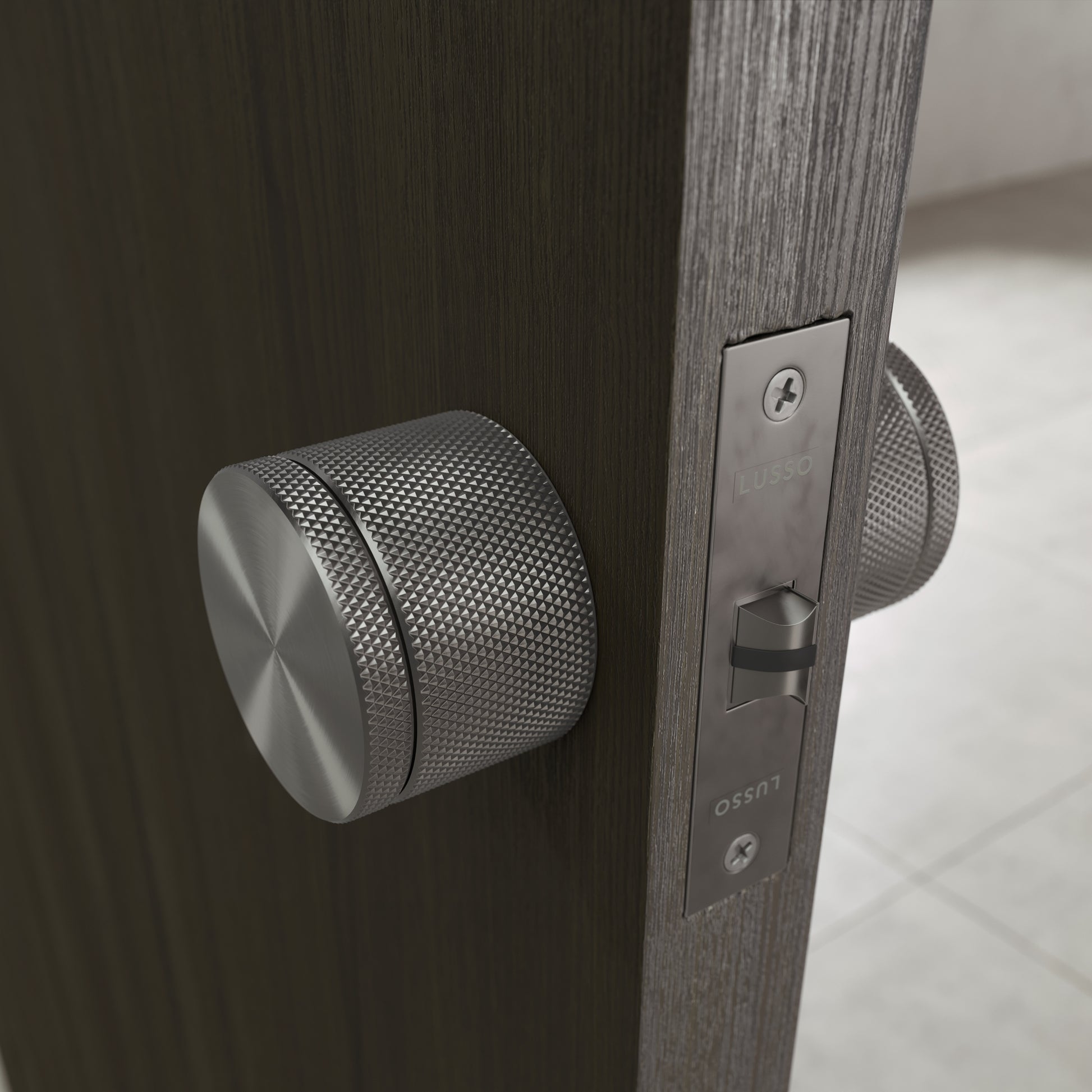 Spectre Knurled Brushed Stainless Internal Door Handles