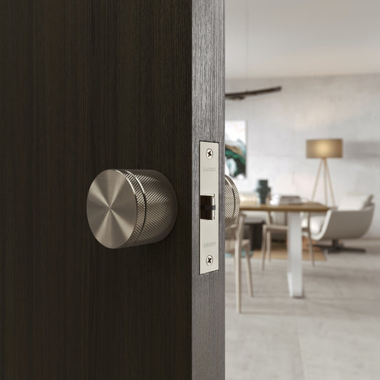 Spectre Knurled Privacy Brushed Nickel Internal Door Handle