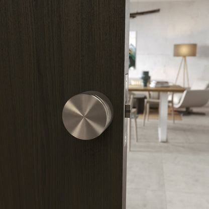 Spectre Knurled Privacy Brushed Nickel Internal Door Handle