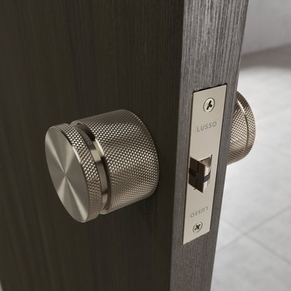 Spectre Knurled Privacy Brushed Nickel Internal Door Handle