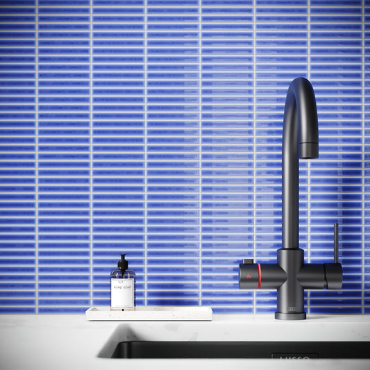 Stick Mosaic Azure Dream Blue Glazed Porcelain Wall Tile