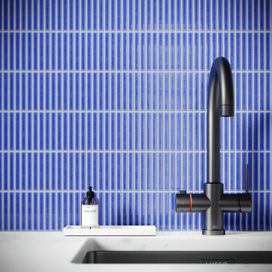 Stick Mosaic Azure Dream Blue Glazed Porcelain Wall Tile