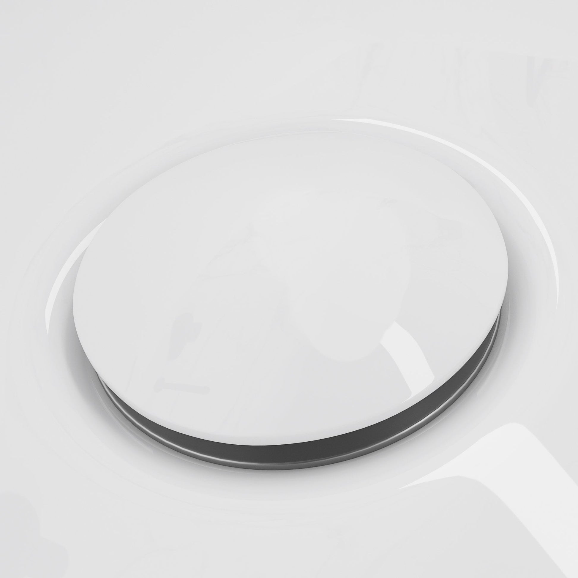 Stone Bath Waste Polished White