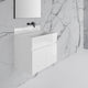 Stone Polished White Upstand Splashback 600mm