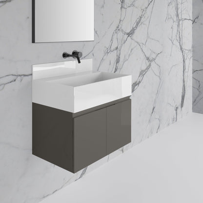 Stone Polished White Upstand Splashback 900mm