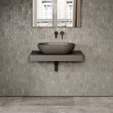 Stone Wall Hung Countertop Basin Shelf (800mm Wide - Earth)