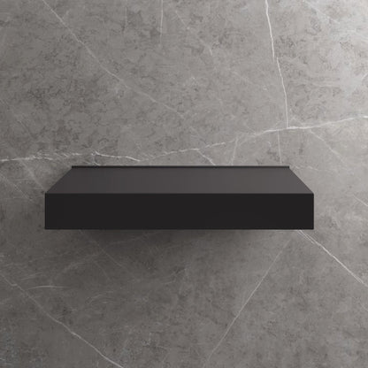 Stone Wall Hung Slimline Countertop Basin Shelf & Towel Shelf (660mm Wide - Charcoal)
