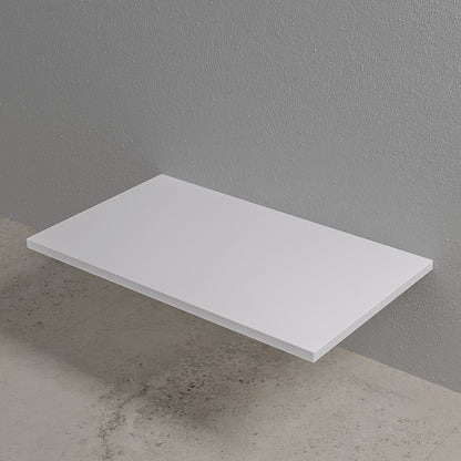 Stone Wall Hung Slimline Towel Shelf (660mm Wide - Polished White)