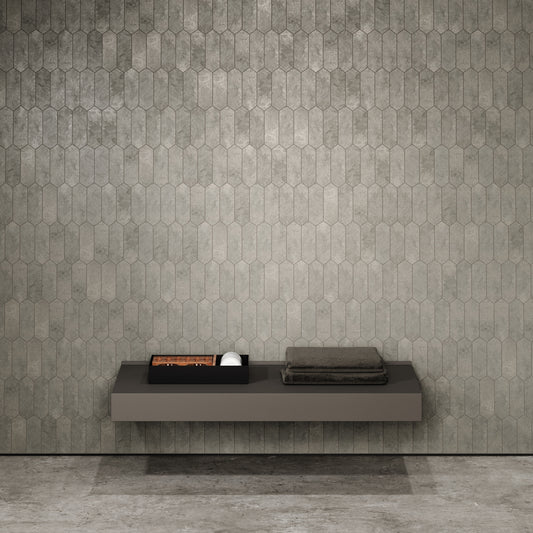 Stone Wall Hung Towel Shelf (1000mm Wide - Earth)