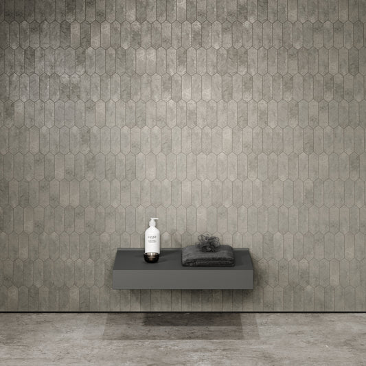 Stone Wall Hung Towel Shelf (660mm Wide - Clay)