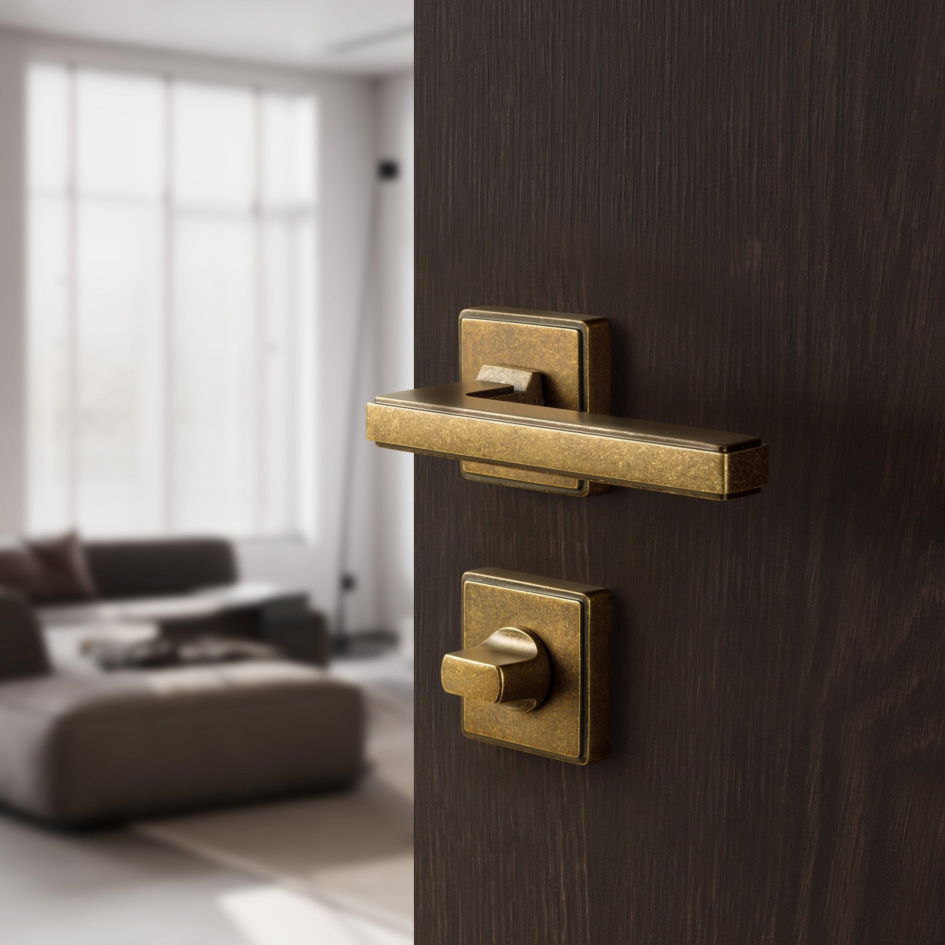 Surrey Aged Bronze WC Thumbturn with Latch