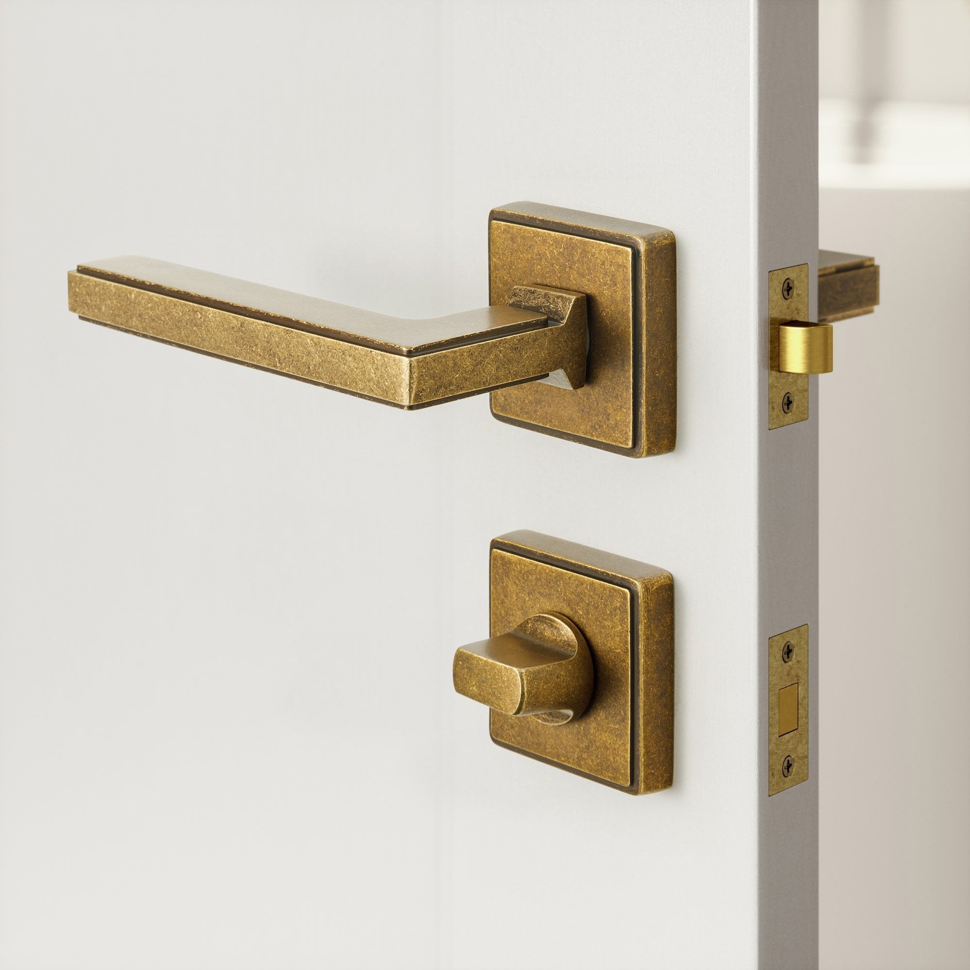 Surrey Aged Bronze WC Thumbturn with Latch - LUSSO