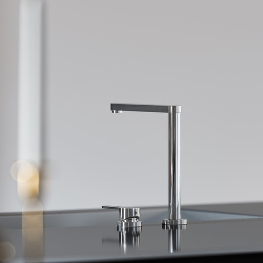 Tempo 2 Hole Chrome Kitchen Tap with Swivel Spout