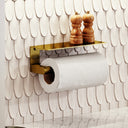 Tempo Brushed Gold Wall Mounted Kitchen Roll Holder