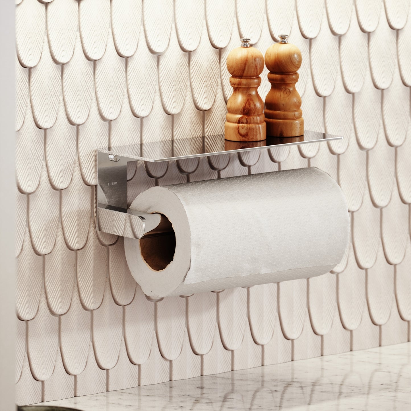 Tempo Chrome Wall Mounted Kitchen Roll Holder