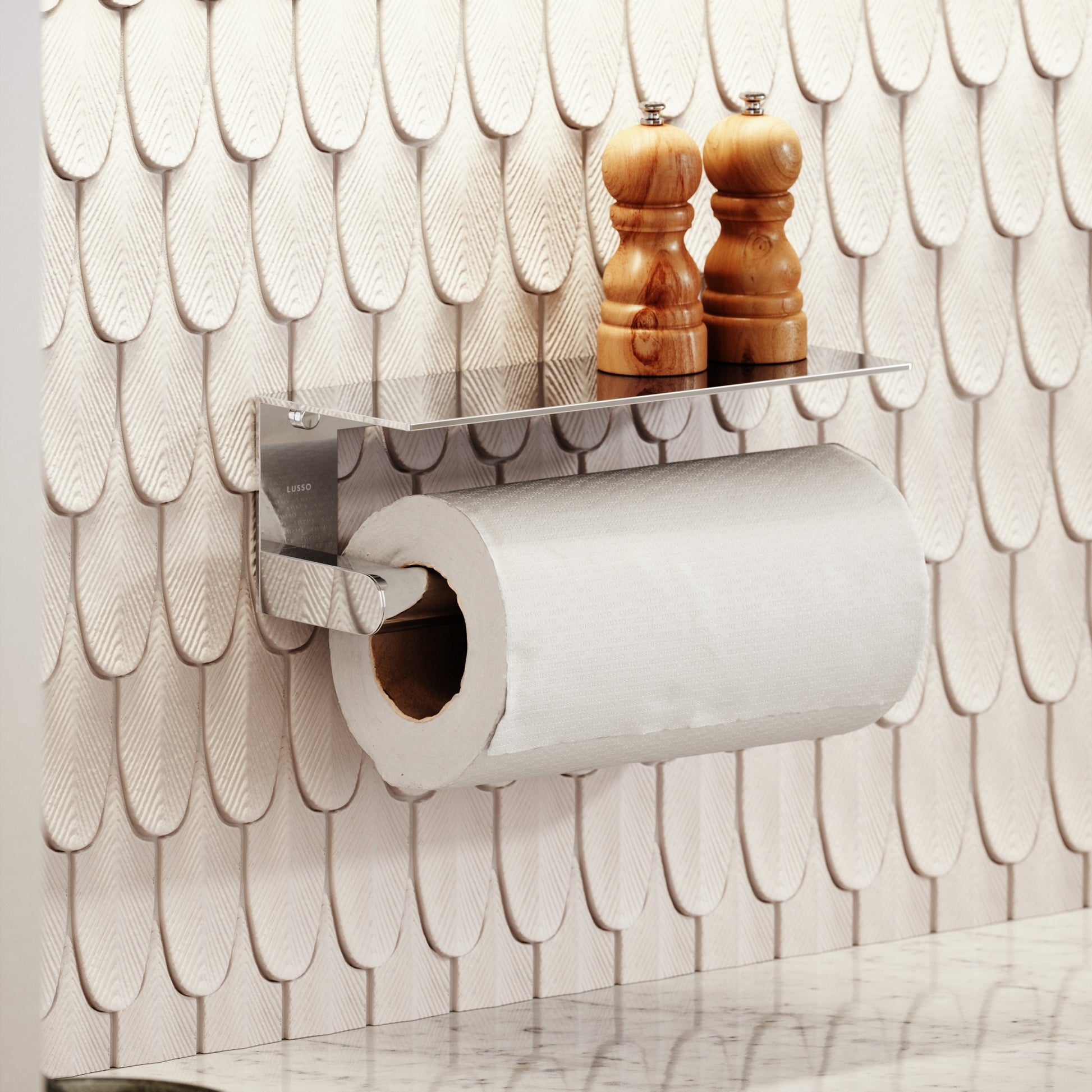 Tempo Chrome Wall Mounted Kitchen Roll Holder