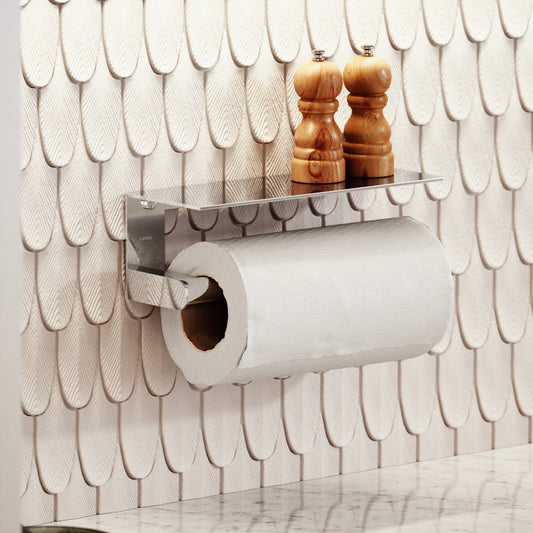 Tempo Chrome Wall Mounted Kitchen Roll Holder