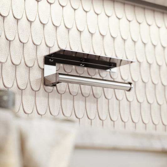 Tempo Chrome Wall Mounted Kitchen Roll Holder