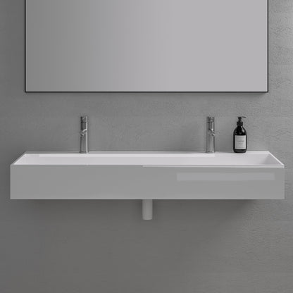 Thinn Wall Hung Double Stone Basin 1200mm