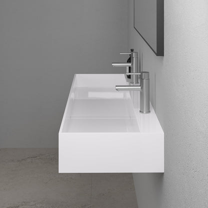 Thinn Wall Hung Double Stone Basin 1200mm