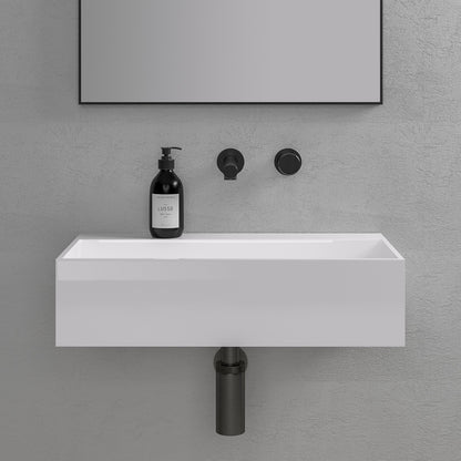 Thinn Wall Hung Stone Basin 600 x 300mm