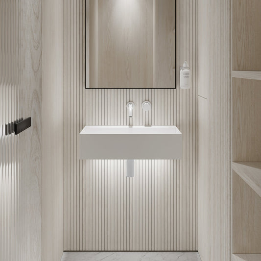 Thinn Wall Hung Stone Basin 600 x 300mm