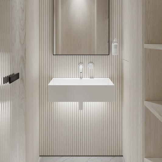 Thinn Wall Hung Stone Basin 600 x 400mm