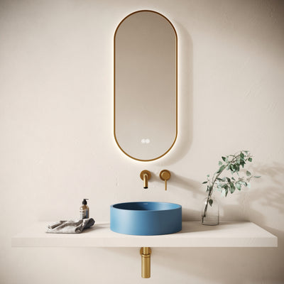 Tondo Azure Concrete Countertop Basin 390mm