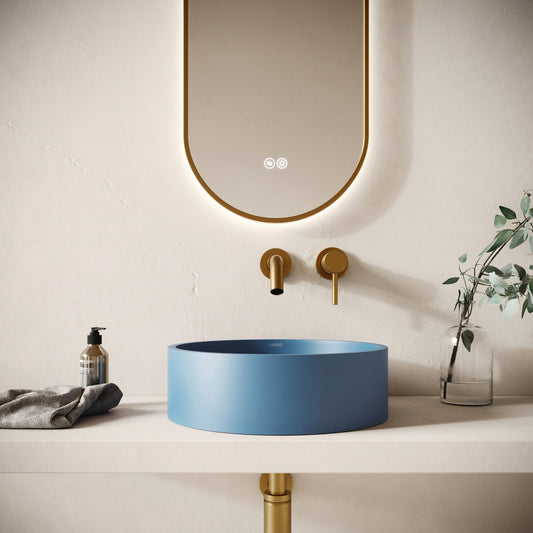 Tondo Azure Concrete Countertop Basin 390mm