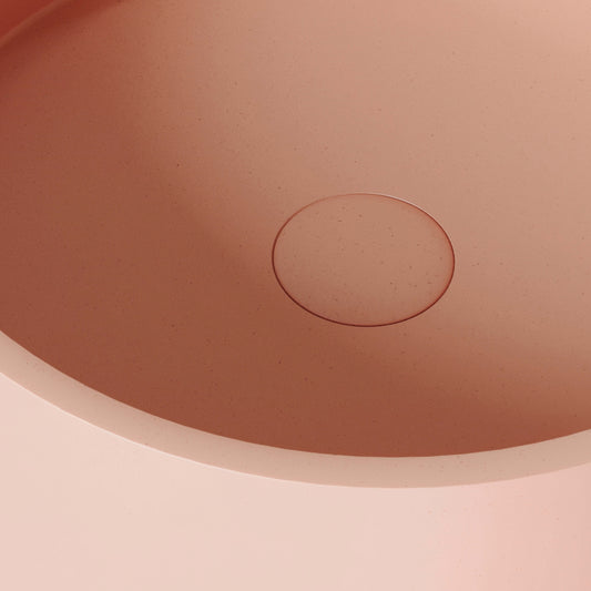 Tondo Blush Concrete Countertop Basin 390mm