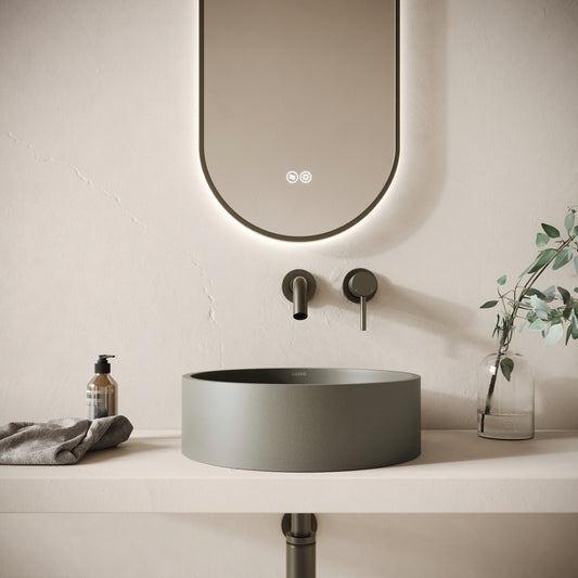 Tondo Oyster Concrete Countertop Basin 390mm