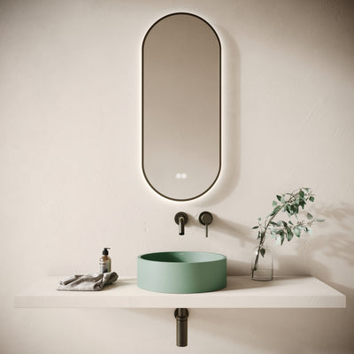 Tondo Seafoam Concrete Countertop Basin 390mm