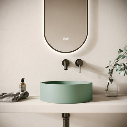 Tondo Seafoam Concrete Countertop Basin 390mm