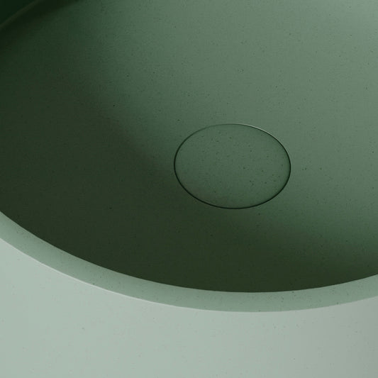 Tondo Seafoam Concrete Countertop Basin 390mm