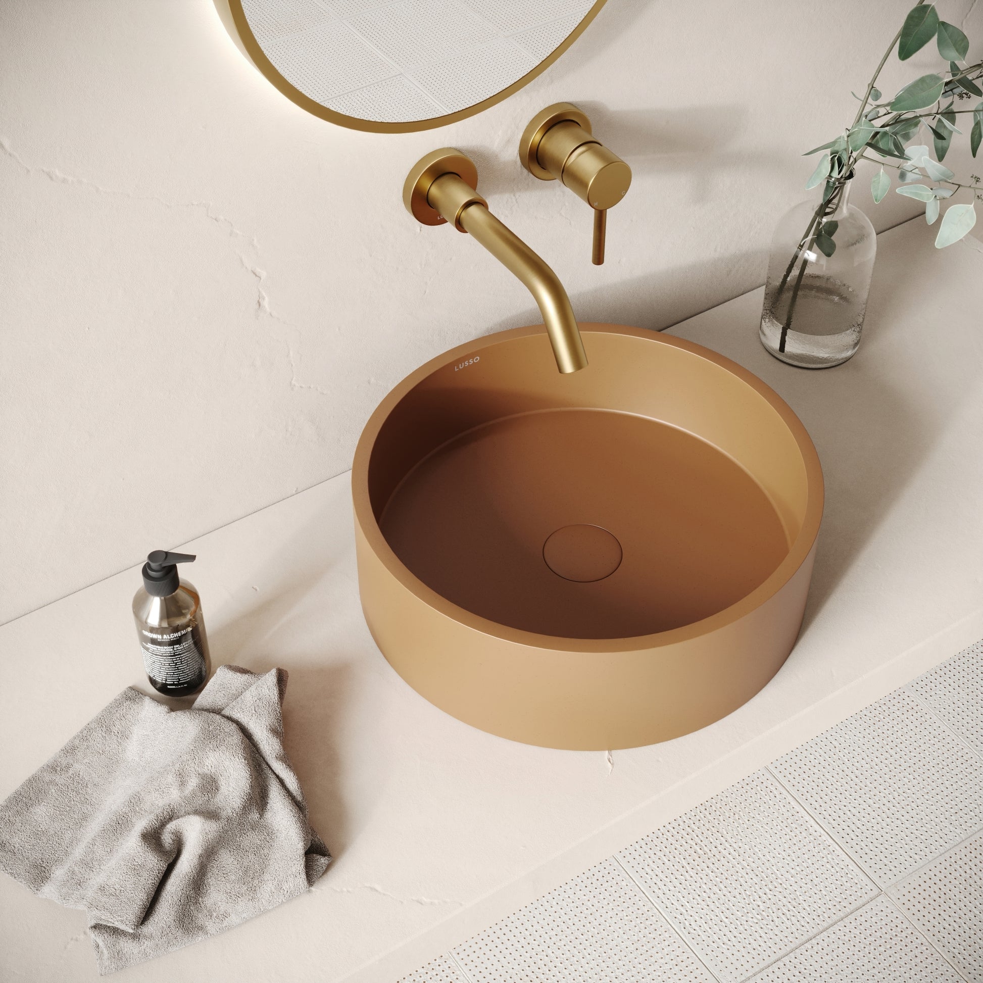 Tondo Sienna Concrete Countertop Basin 390mm