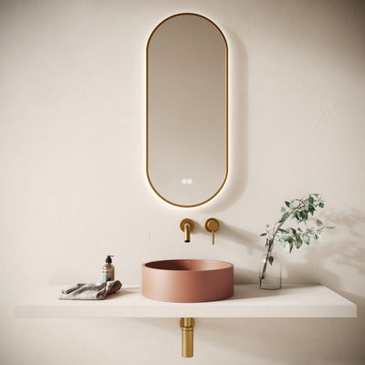 Tondo Terracotta Concrete Countertop Basin 390mm
