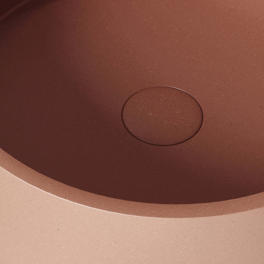 Tondo Terracotta Concrete Countertop Basin 390mm