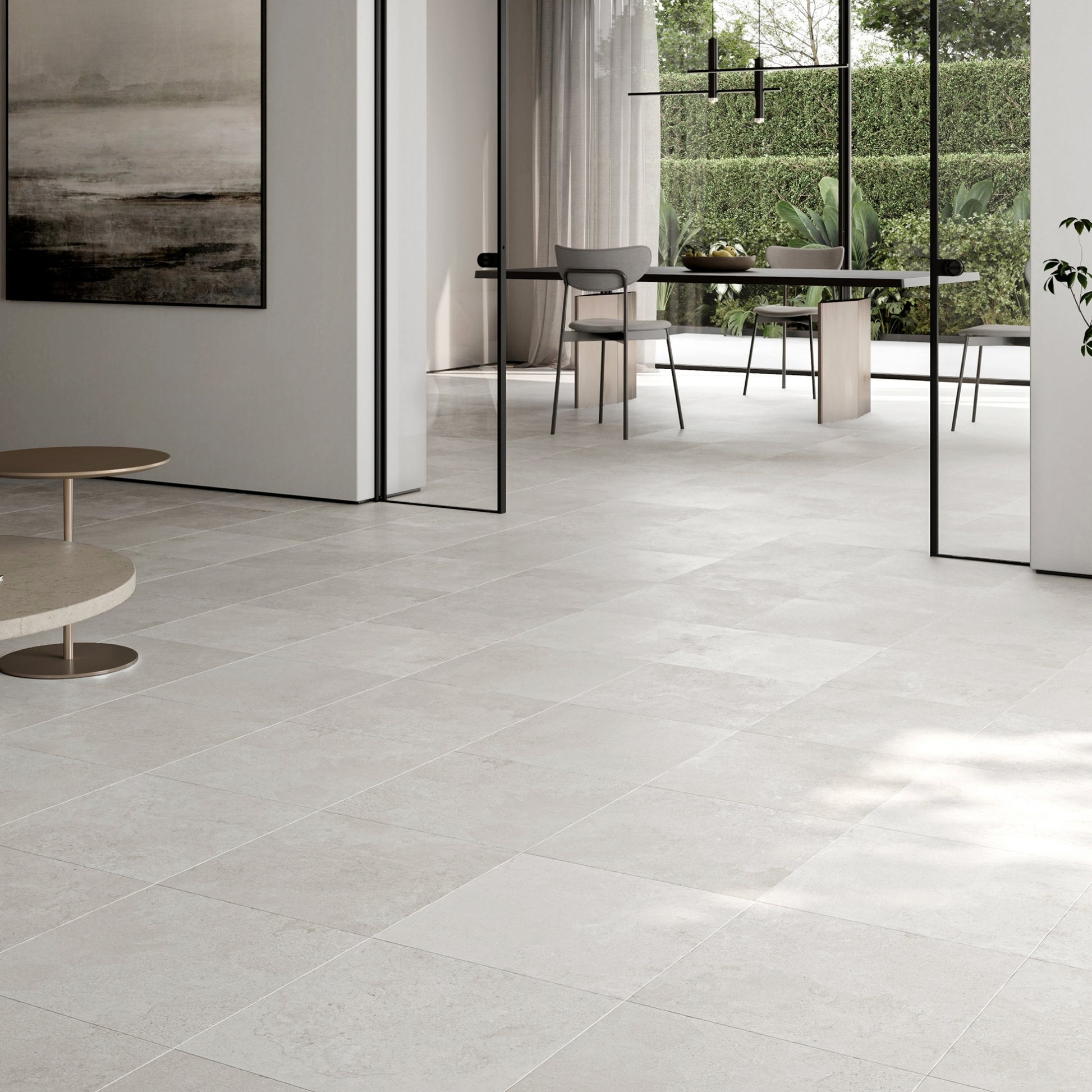 Torino Crema True Limestone Porcelain Wall or Floor Tile 600 x 600mm