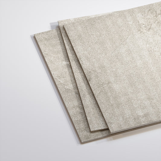 Torino Grigio True Limestone Chevron Porcelain Wall or Floor Tile 600 x 600mm