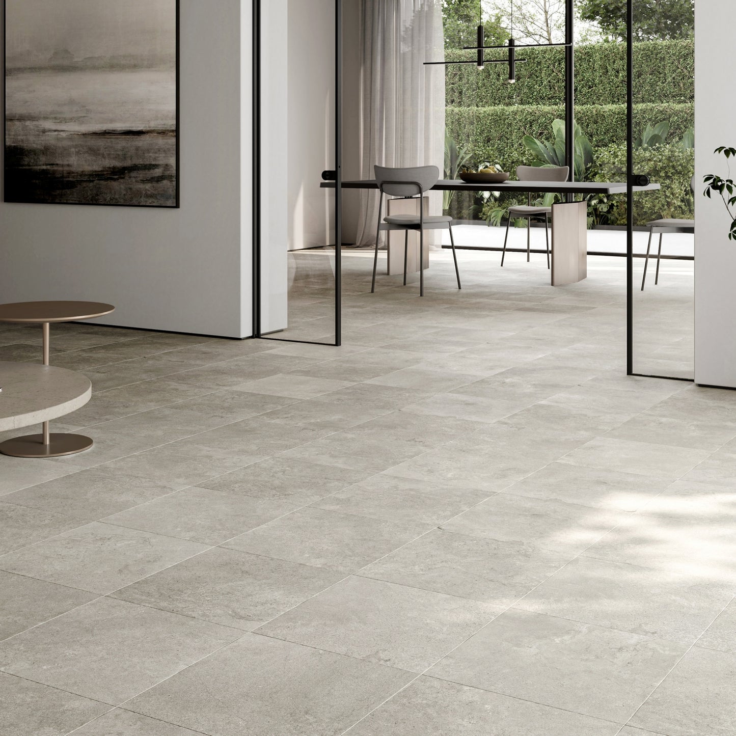 Torino Grigio True Limestone Porcelain Wall or Floor Tile 600 x 600mm