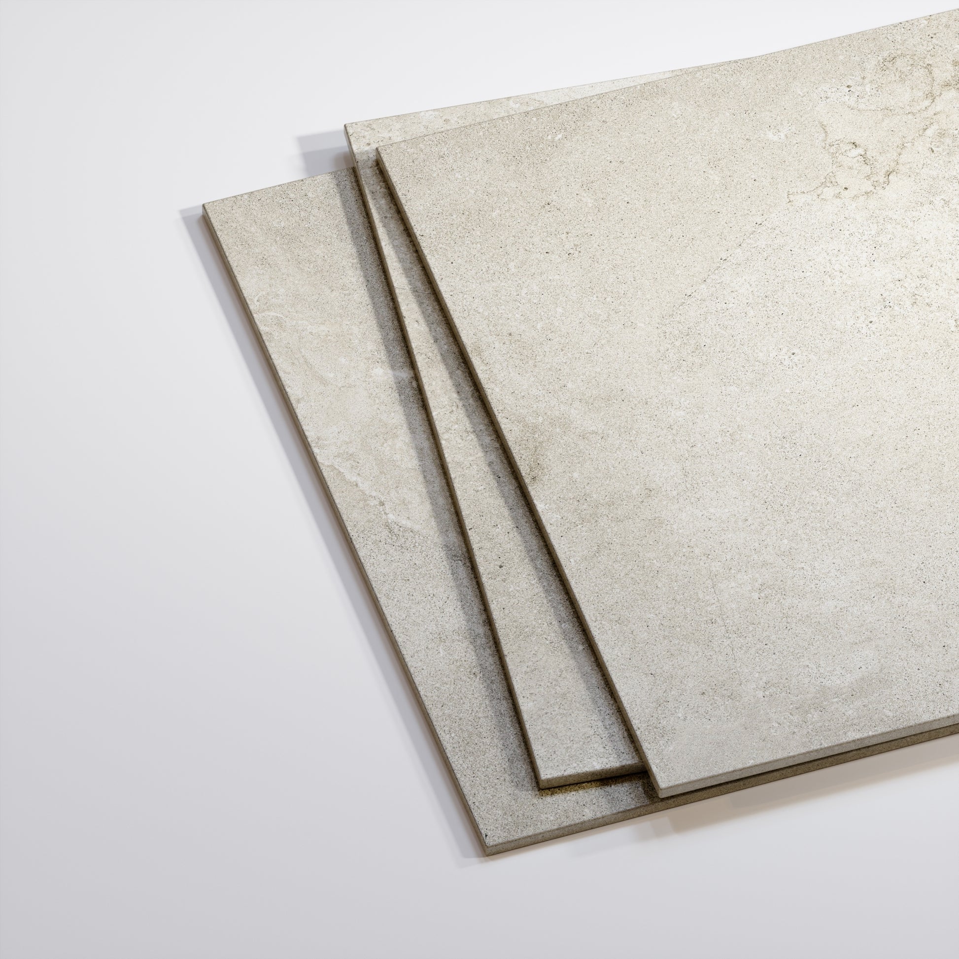Torino Grigio True Limestone Porcelain Wall or Floor Tile 600 x 600mm